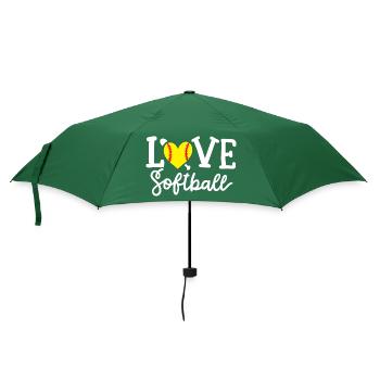 Softball-Spieler Softball - Regenschirm (klein) - Flaschengrün - Vorne