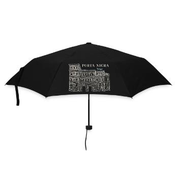 Trier, Porta Nigra Welterbe, Deutschland Zeichnung - Regenschirm (klein) - Schwarz - Vorne