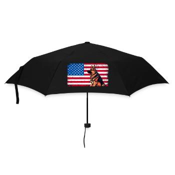 American Flag German Shepherd Patriot America GSD - Umbrella (small) - black - Front