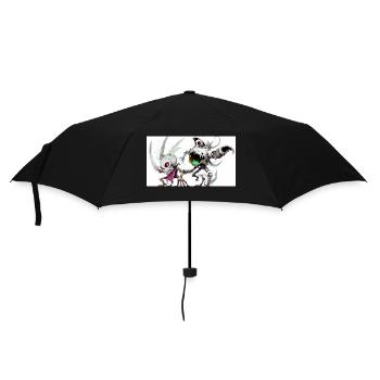 Anime full shotfull body animal Illustration style - Regenschirm (klein) - Schwarz - Vorne