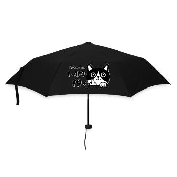 I'm Not 20, I Am 19 Plus 1 Middle Finger Cat Flip - Umbrella (small) - black - Front