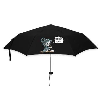 Skeleton Holding Plant Hope Rebirth Saying - Umbrella (small) - black - Front