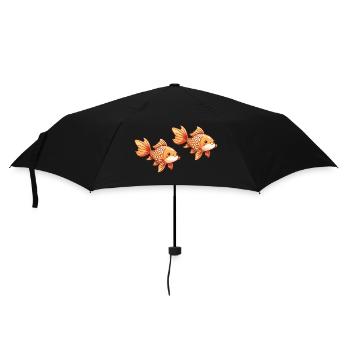 Goldfish Comic - Umbrella (small) - black - Front