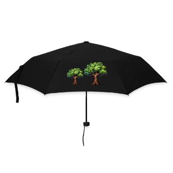 Bäume Baum Natur - Regenschirm (klein) - Schwarz - Vorne