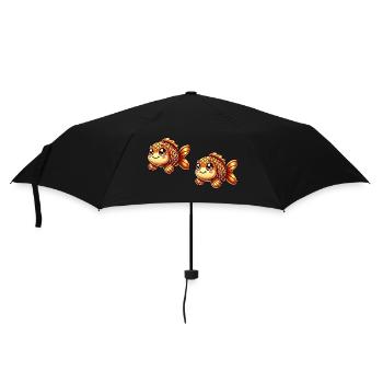 Bande dessinée Poisson rouge 2 - Parapluie standard - noir - Devant