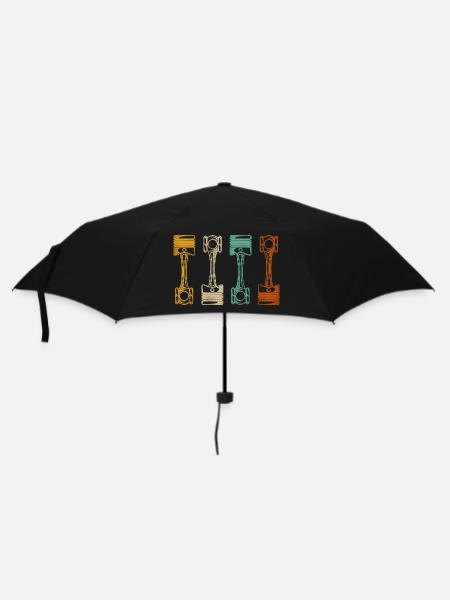 Retro Car Mechanic - Umbrella (small) - black