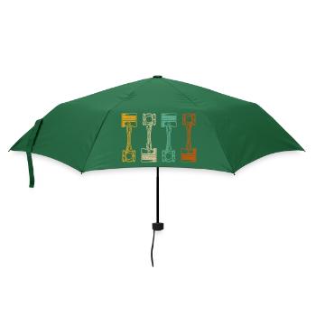 Retro Automechaniker - Regenschirm (klein) - Flaschengrün - Vorne