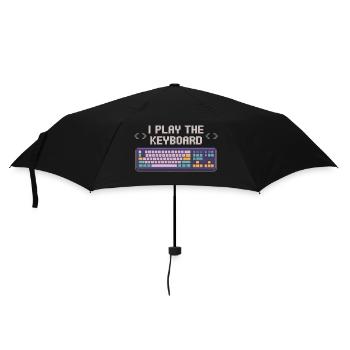 I Play The Keyboard 10 - Regenschirm (klein) - Schwarz - Vorne