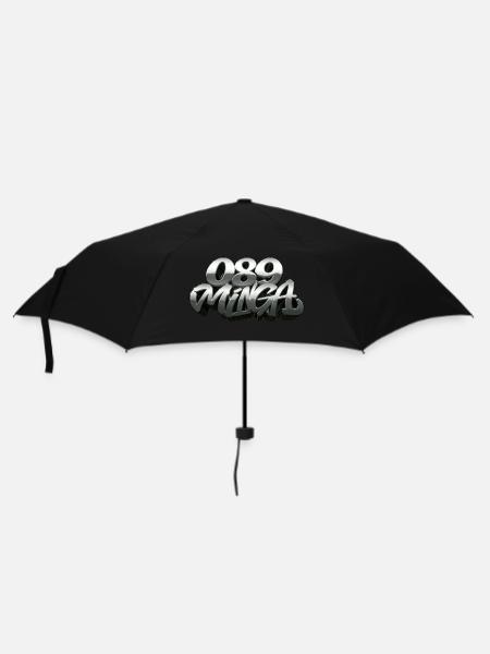 089 Minga Logo - Regenschirm (klein) - Schwarz