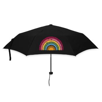 Rainbow Sun: Colorful Morning - Umbrella (small) - black - Front