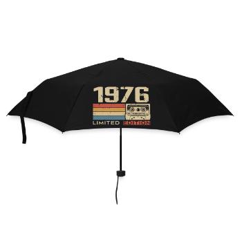 Legenden 1976 Jahrgang 1976 Jubiläum Jahrgang 1976 - Regenschirm (klein) - Schwarz - Vorne