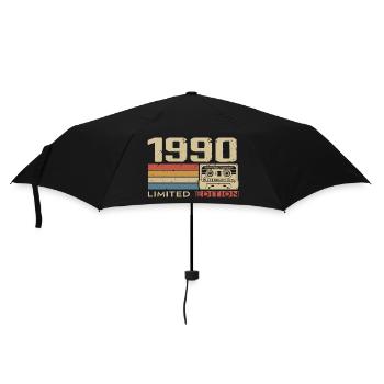 Legenden 1990 Jahrgang 1990 Jubiläum Jahrgang 1990 - Regenschirm (klein) - Schwarz - Vorne