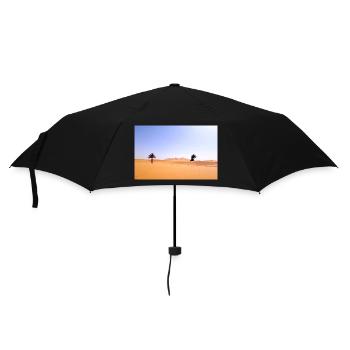 Palmiers Solaires en Désert Doré - Parapluie standard - noir - Devant