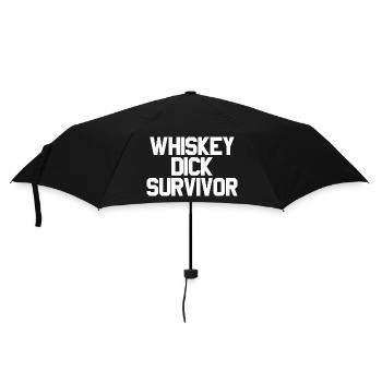 Whiskey Dick Survivor Schmutziger Humor Frech Drec - Regenschirm (klein) - Schwarz - Vorne
