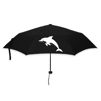 Dolphin Dolphins T-shirt Gift - Umbrella (small) - black - Front