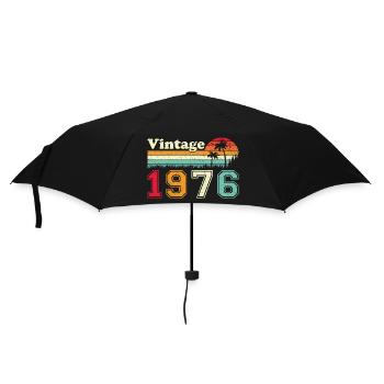 1976 Vintage Retro Geburtstagsgeschenk - Regenschirm (klein) - Schwarz - Vorne