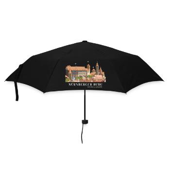Dessin à la main du château de Nuremberg - Parapluie standard - noir - Devant