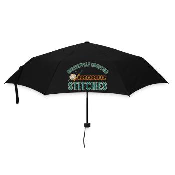 Compter les mailles de façon obsessionnelle Amant du crochet drôle - Parapluie standard - noir - Devant
