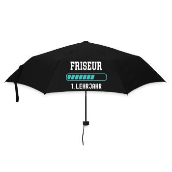 Friseur Ausbildung 1 Lehrjahr 1. Ausbildungsjahr - Regenschirm (klein) - Schwarz - Vorne