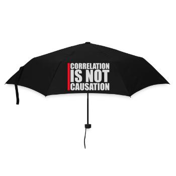 La corrélation n’est pas la causalité : la science des nerds - Parapluie standard - noir - Devant