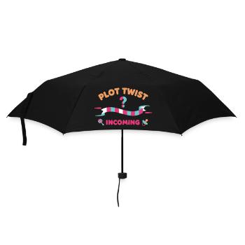 Gender Reveal Plot-Twist – bevorstehendes Babyparty-Team - Regenschirm (klein) - Schwarz - Vorne