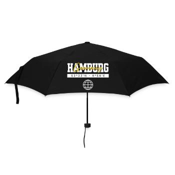 Hamburg Deutschland Koordinaten Reise Souvenir - Regenschirm (klein) - Schwarz - Vorne