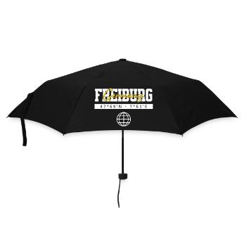Freiburg Deutschland Koordinaten Reise Souvenir - Regenschirm (klein) - Schwarz - Vorne