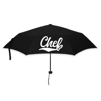Chef - Regenschirm (klein) - Schwarz - Vorne