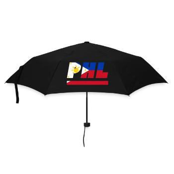Philippinen Fahne Flagge PHL - Regenschirm (klein) - Schwarz - Vorne