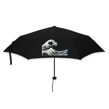 The Wave | The Wave | Katsushika Hokusai - Umbrella (small) - black - Front