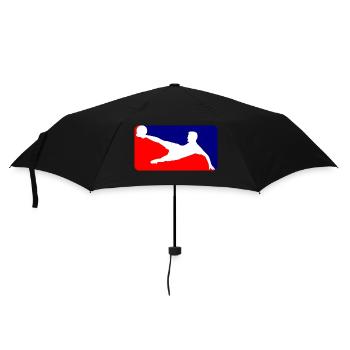 Fussball Soccer - Regenschirm (klein) - Schwarz - Vorne