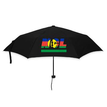 NCL Flagge Fahne Neukaledonien Geschenkidee insel - Regenschirm (klein) - Schwarz - Vorne