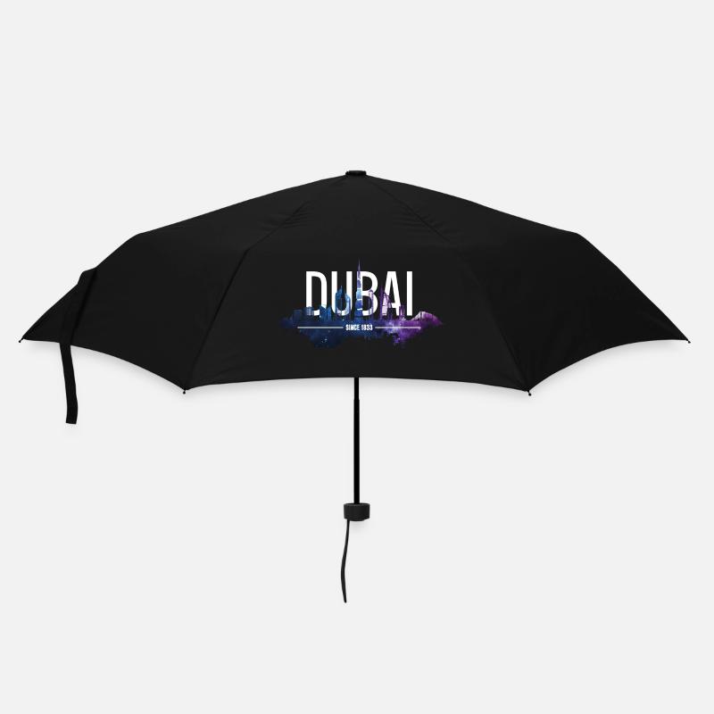 DUBAI SKYLINE KHALIFA - Regenschirm (klein) - Schwarz