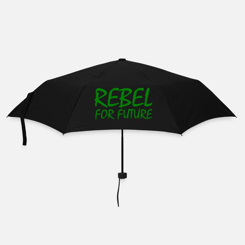 Rebel for future - Regenschirm (klein) - Schwarz