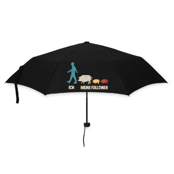 Schwein Landwirt Ich Und Meine Follower - Regenschirm (klein) - Schwarz - Vorne