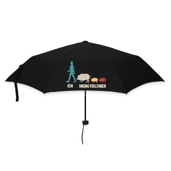 Schwein Landwirtin Ich Und Meine Follower - Regenschirm (klein) - Schwarz - Vorne