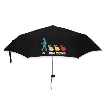 Ich Meine Follower Hase Kaninchen - Regenschirm (klein) - Schwarz - Vorne
