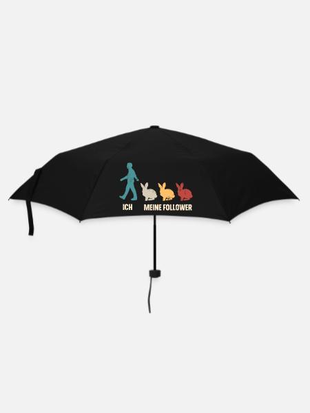Ich Meine Follower Hase Kaninchen - Regenschirm (klein) - Schwarz