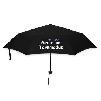 Genie im Tarnmodus - Regenschirm (klein) - Schwarz - Vorne