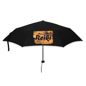 reiki schriftzug e 280 - Regenschirm (klein) - Schwarz - Vorne