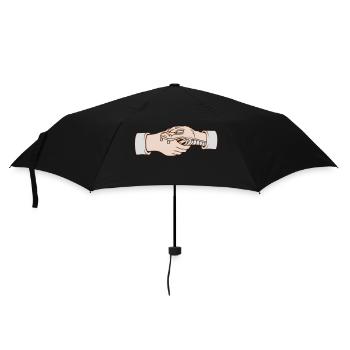 Un serpent mord la poignée de main en serrant la main - Parapluie standard - noir - Devant