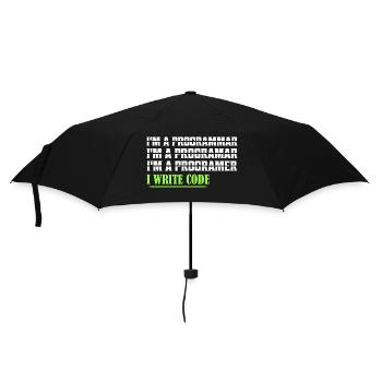 I'm A Programmar ........ I Write Code Coding Soft - Umbrella (small) - black - Front