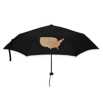 Karte bezirke der vereinigten staaten von amerika - Regenschirm (klein) - Schwarz - Vorne