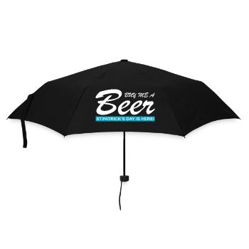 Bier Wein Whiskey Schnaps Alkohol - Regenschirm (klein) - Schwarz - Vorne