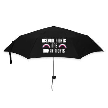 Ace Pride Month Regenbogen Geschenk LGBT Asexuell - Regenschirm (klein) - Schwarz - Vorne