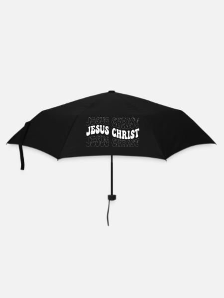 Drôle Jésus-Christ Groovy 4 Hommes Femmes Cool Jésus - Parapluie standard - noir