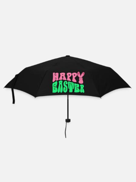 Frohe Ostern - Happy Easter - Regenschirm (klein) - Schwarz