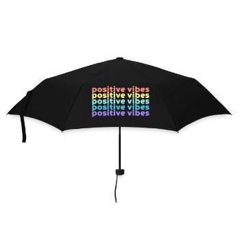 Positive Vibes (Rainbow) - Umbrella (small) - black - Front