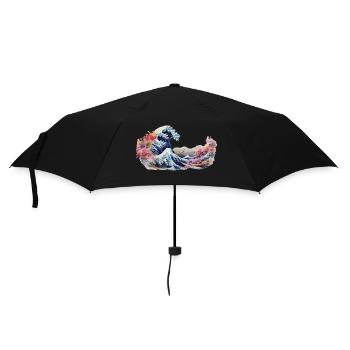 Japanese Wave the Great Wave of Kanagawa - Umbrella (small) - black - Front