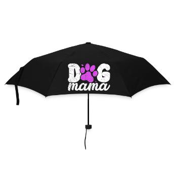 Dog Mom Paw Print in Pink - Umbrella (small) - black - Front
